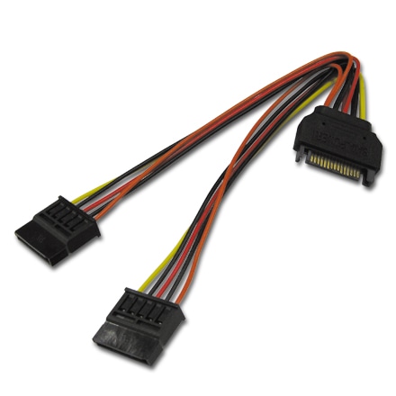 シリアルATA用二股電源ケーブル 15cm