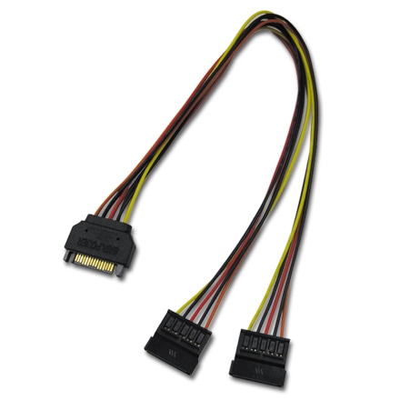 シリアルATA用二股電源ケーブル 30cm