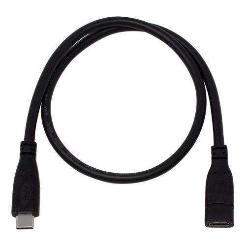 PD100W対応 USB3.2Gen1 Type-C延長ケーブル 0.5m