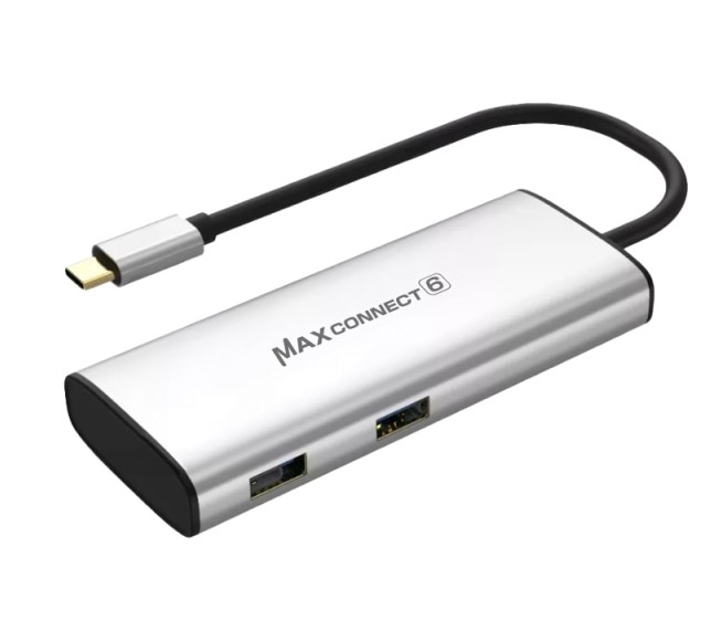 MaxConnect 4K60Hz対応 6in1 Type-Cハブ