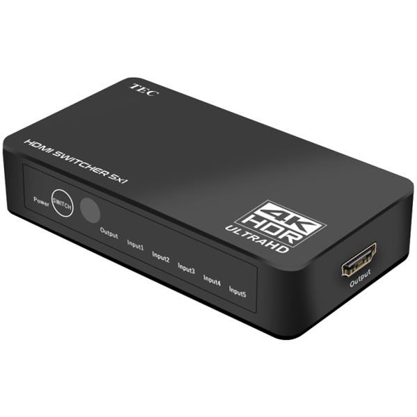 4K HDR入出力対応HDMI5入力1出力切替器