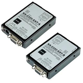 RS-232C延長器 市販のLANケーブルで最大1.2kmまで簡単延長「KS-232C-EXT-A」と「KS-232C-EXT-B」のセット販売