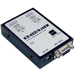 RS232C⇔RS422変換器（ACアダプタ仕様）【絶縁タイプ】【RJ45コネクタ2口搭載機自機同士を市販LANケーブルで接続可能】 Dsub9P（メス/インチ）⇔RJ45×2