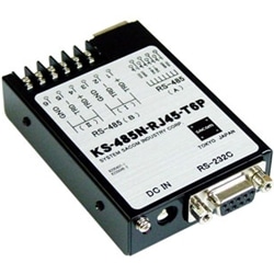 RS232C⇔RS485変換器（ACアダプタ仕様） Dsub9P（メス/インチ）⇔RJ45、端子台6P（M2ネジ）