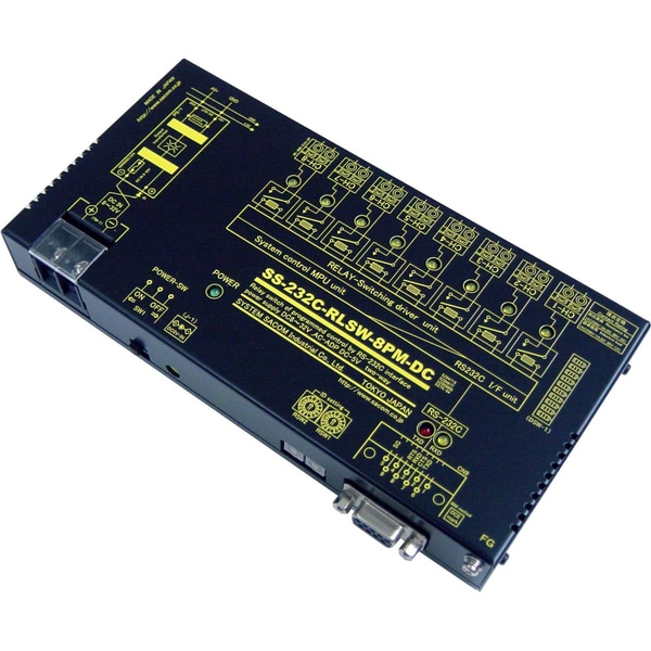 RS232Cリレースイッチユニット（DC10-32V仕様）【独立8ch】［メイク（a）接点x8ch］