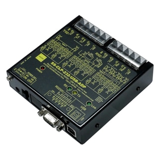 USB（COM）搭載RS232C⇔カレントループ通信変換器（ACアダプタ90～250V仕様） USB/Dsub9P（メス/インチ）⇔端子台5P（M3ネジ）
