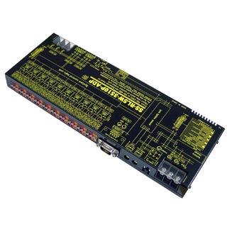 LAN/RS232C/RS485リレースイッチユニット（ACアダプタ仕様）【独立10ch】【abc接点x10ch】10ch長距離I/O転送システム〔Outputタイプ］