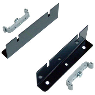 DINレールアダプタ付属取付金具 KSシリーズ/SS-LANシリーズ小型器対応取付金具 L型・2枚1組・ビス4本・DINレールアダプタ2個