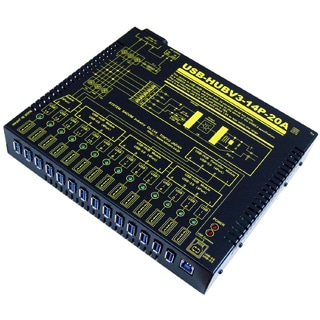 【USB3.0対応】業務用大容量多ポートUSB-HUB（USB3.0）【14ポートタイプ】（AC90～260V仕様）