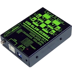 USBリレースイッチ（スイッチON/OFF）ユニット 接点構成2b（Windows7・64bit対応）