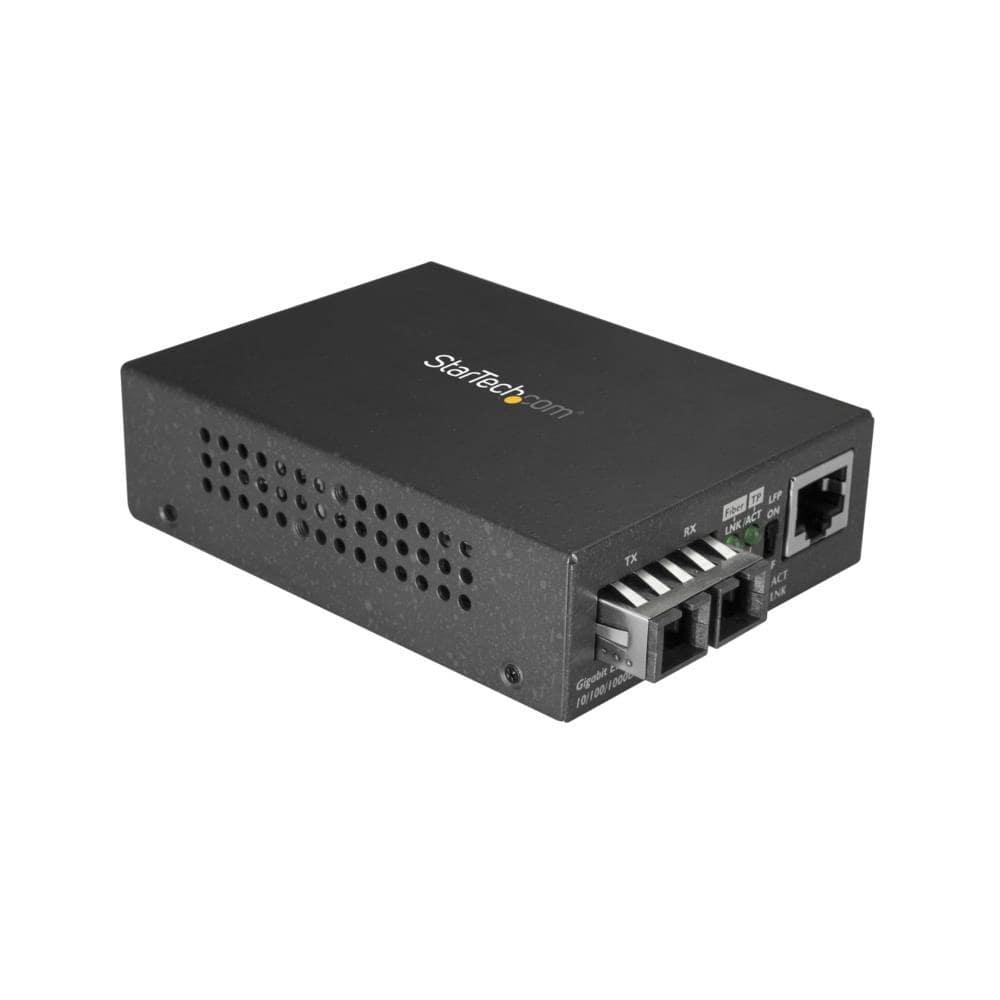 Gigabit対応光メディアコンバータ　1000Base-LX　2芯SC端子　シングルモード(2芯)　最大10km　ギガビット対応光メディアコンバータ　光 - LAN変換器　保証期間： 2年間
