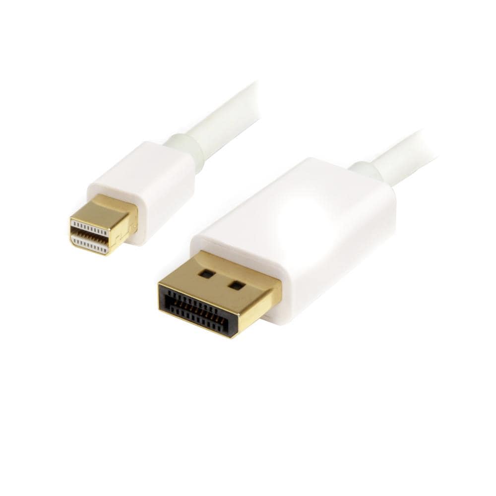 Mini DisplayPort - DisplayPort 変換ケーブル/1m/ディスプレイポート 1.2/mDP - DPモニターケーブル/4K60Hz/mDPオス - DPオス/ホワイト