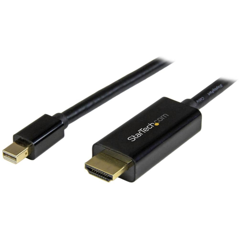 Mini DisplayPort - HDMI変換ケーブル　5m　4K解像度/UHD対応　ミニディスプレイポート(オス) - HDMI(オス)アダプタ (ケーブル内蔵)　オス/オス　4K2K(30Hz)　保証期間： 3年間