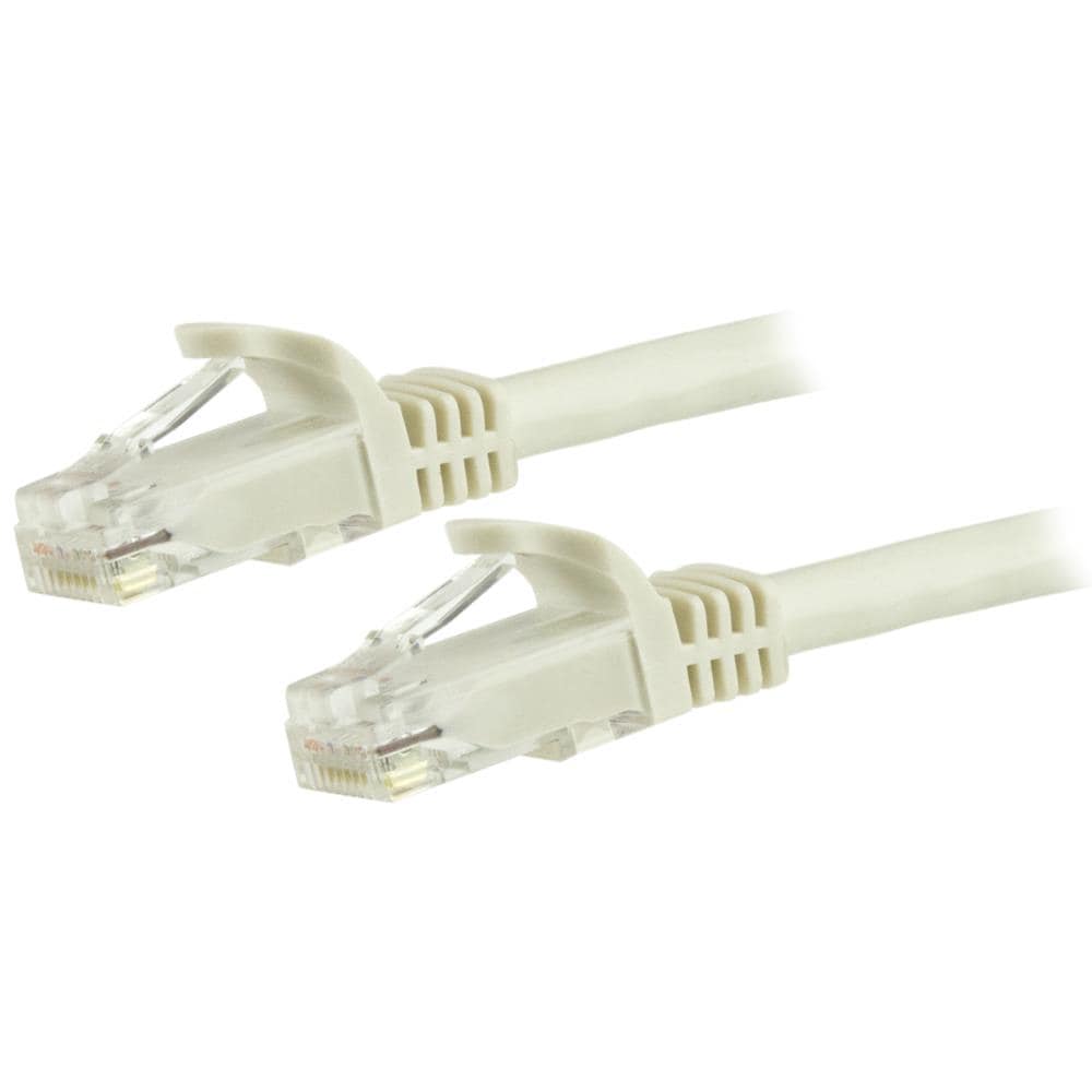 3m カテゴリー6 LANケーブル　ホワイト　RJ45モールディングコネクタ(ツメ折れ防止カバー付き)　ギガビットイーサネット対応Cat6 UTPケーブル　保証期間： 永久保証