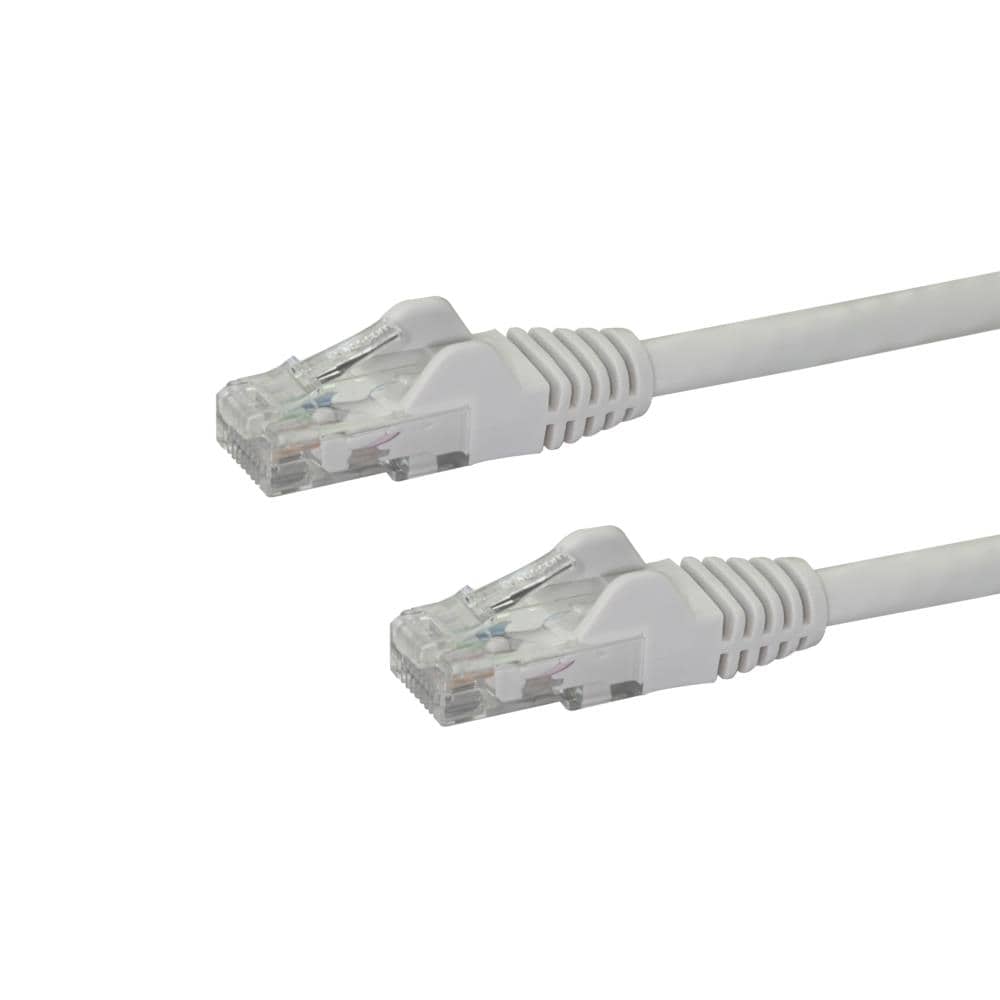 7m カテゴリー6 LANケーブル ホワイト RJ45モールディングコネクタ(ツメ折れ防止カバー付き) ギガビットイーサネット対応Cat6 UTPケーブル　保証期間： 永久保証