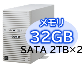 Express5800/D/T110m Xeon 6315P 4C/32GB/SATA 2TB*2 RAID1/W2022/タワー 3年保証