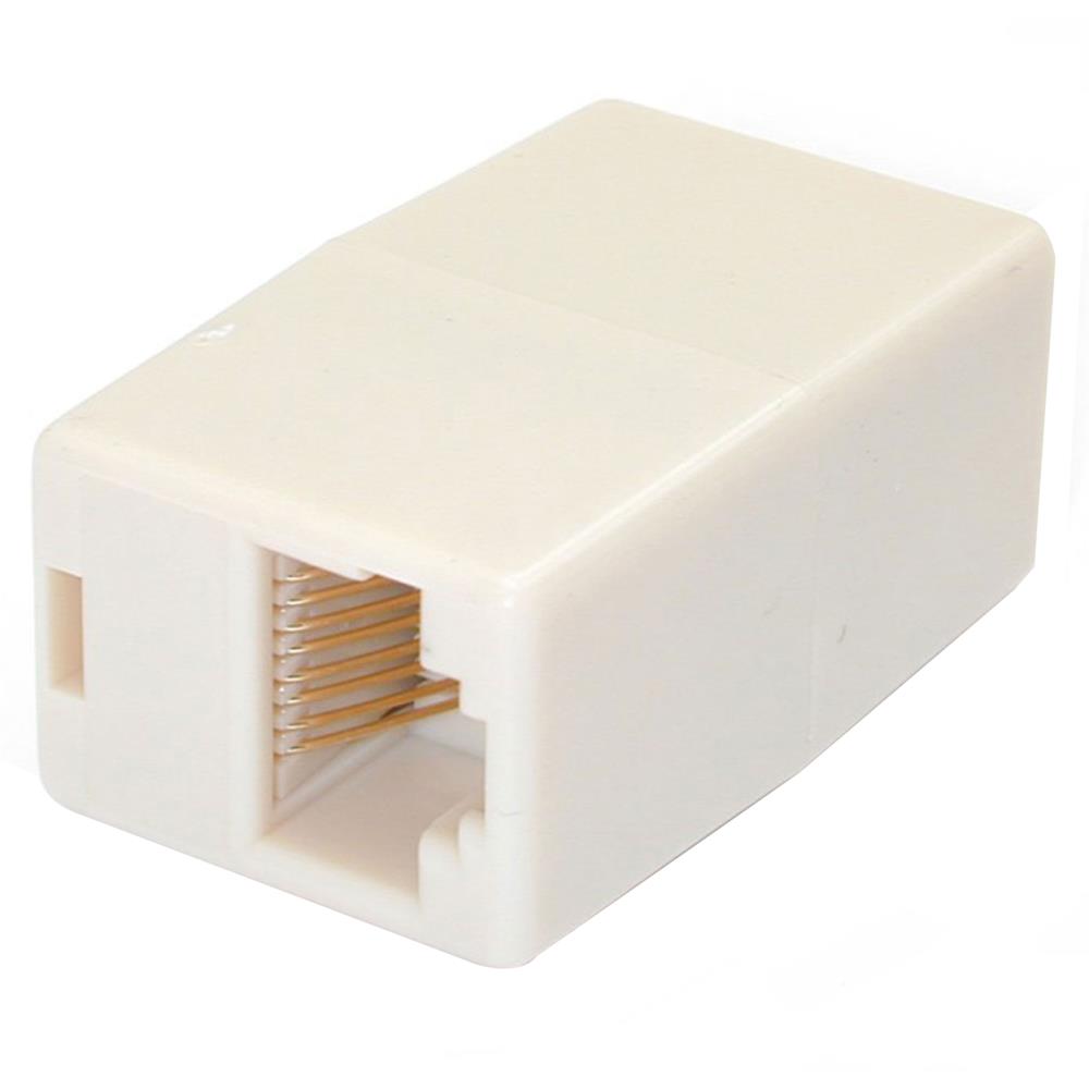 Cat5e対応LANケーブル用延長コネクタ　JR45/モジュラージャック用中継アダプタ　RJ45 メス - RJ45メス　保証期間： 永久保証