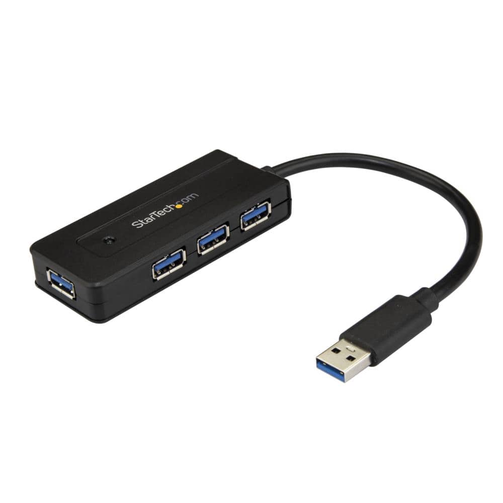 4ポート USB 3.0ハブ 充電ポート付きミニハブ ACアダプタ付属　保証期間： 2年間
