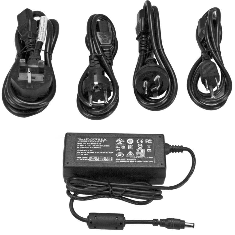 スペア用AC電源アダプター 12V/5A出力 交流100-240V入力　保証期間： 2年間