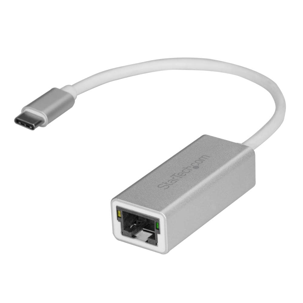 USB-C接続ギガビット有線LAN変換アダプタ　シルバー　USB 3.1 Type-C(オス) - RJ45(メス)　USB 3.1 Gen 1 (5Gbps)　保証期間： 2年間