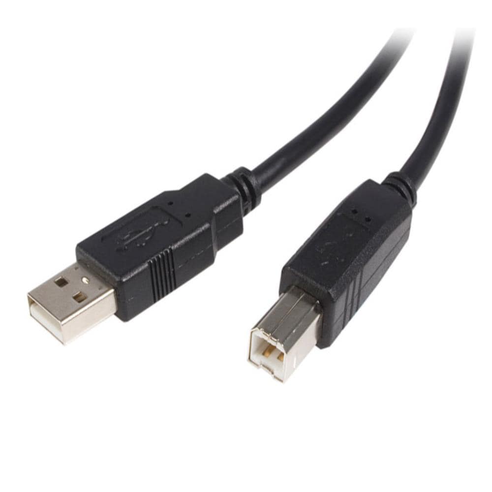 3m USB 2.0ケーブル(ABタイプ)　USB (A) オス - USB (B) オス　ブラック　保証期間： 永久保証