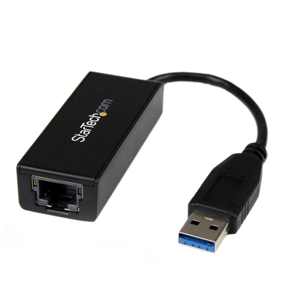 USB 3.0－Gigabit Ethernet LANアダプタ (ブラック)　10/100/1000Mbps NICネットワークアダプタ　USB SuperSpeed(オス)－RJ45(メス)有線LANアダプタ　保証期間： 2年間