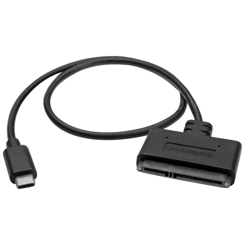 USB 3.1 (10 Gbps)対応SATA - USB変換アダプタケーブル　2.5インチSATA SSD/HDDに対応　ノートパソコンのUSB-C (Type-C) ポートに接続　SATA 1.0/2.0/3.0規格対応　保証期間： 2年間