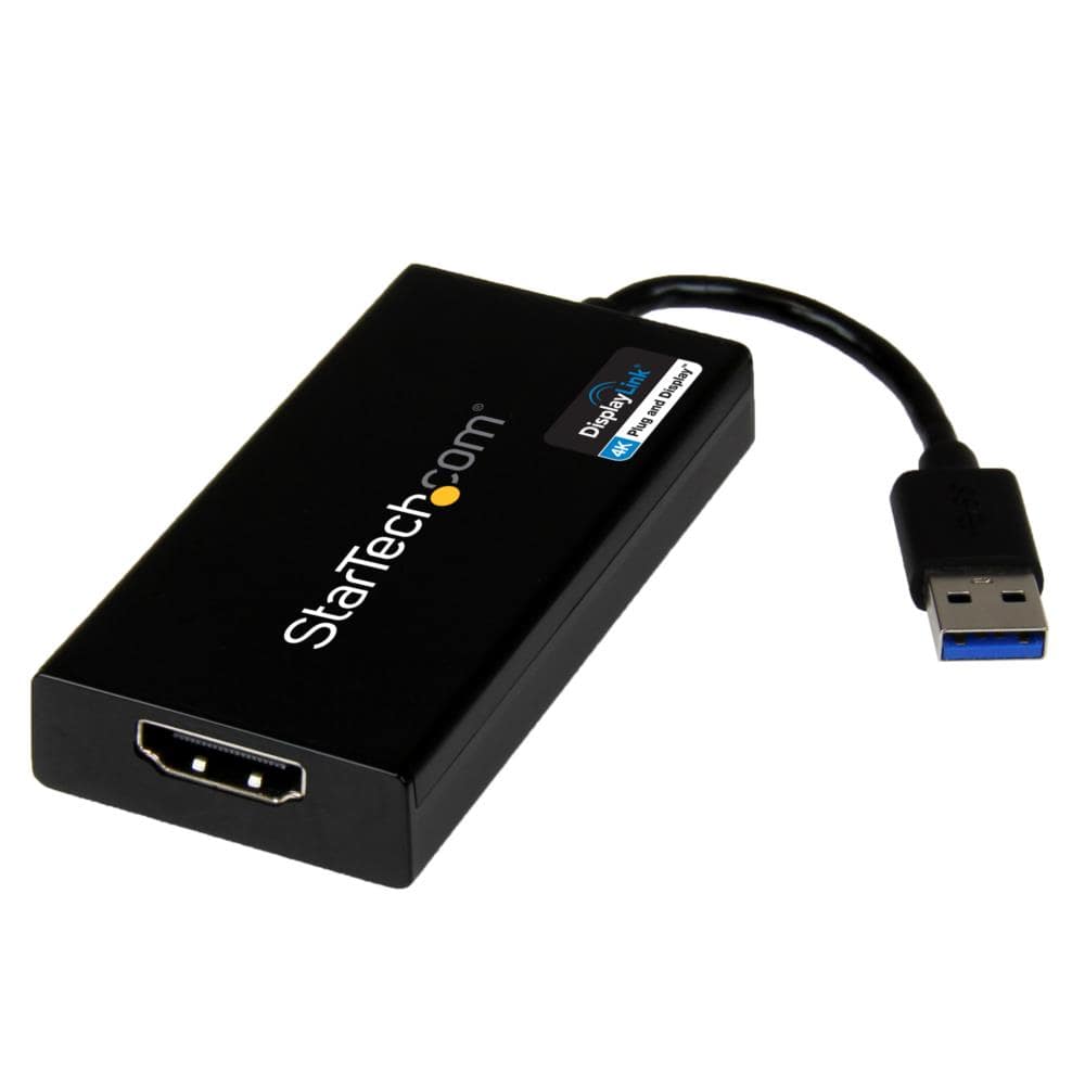 USB 3.0接続4K対応HDMI外付けグラフィックアダプタ　DisplayLink認定　Ultra HD対応 1x USB 3.0 タイプA オス - 1x HDMI メス　保証期間： 2年間