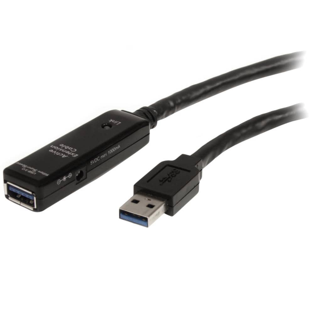 USB 3.0 アクティブ延長ケーブル 10m Type-A(オス) - Type-A(メス) USB 3.0 リピータケーブル　保証期間： 2年間