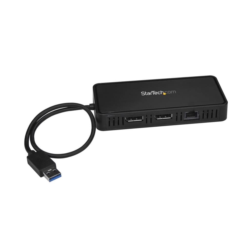 USB 3.0接続デュアルDisplayPort対応ノートパソコン用ドッキングステーション デュアル4K/60Hz対応DPハブ GbEポート　保証期間： 3年間