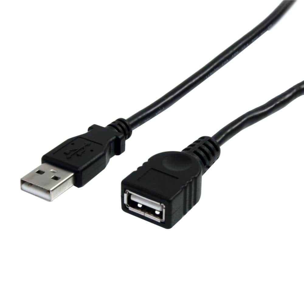 91cm ブラック USB 2.0延長ケーブル　USB A オス - USB A メス　High Speed USB 2.0 480Mbps対応　USB 1.1との下位互換性　保証期間： 永久保証
