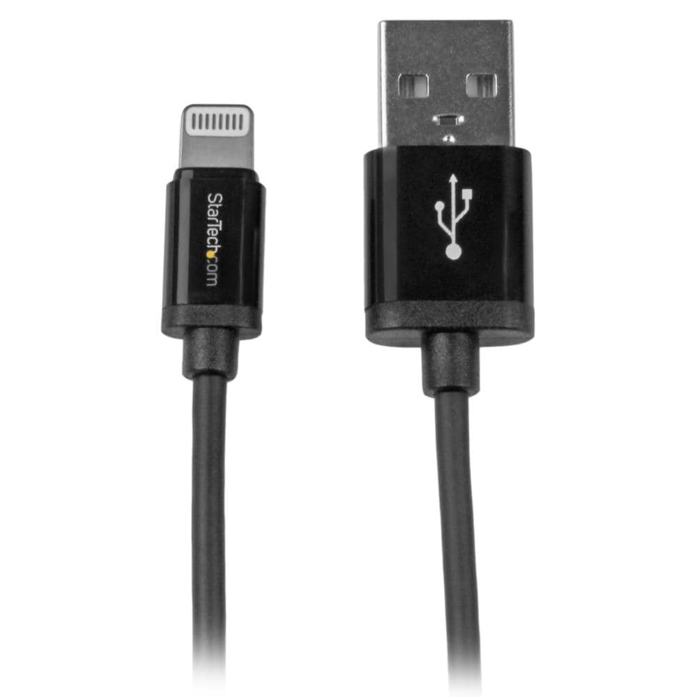 1m iPhone/ iPod/ iPad対応Apple Lightning－USBケーブル　ライトニング 8ピン(オス)－USB A(オス)　充電&同期用ケーブル　ブラック　保証期間： 2年間