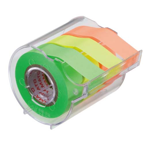 メモックロールテープ　１５ｍｍ幅　緑・黄・橙