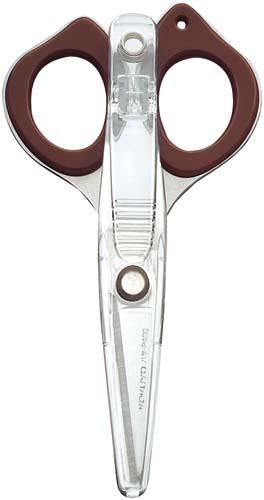 ポケットハサミ＜クリッピー＞　ブラウン　３本入