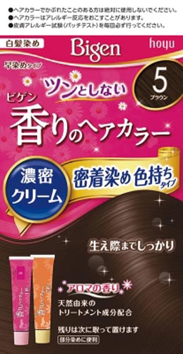 ビゲン　香りのヘアカラー　クリーム　５　ブラウン