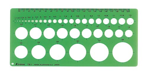 テンプレート　ＴＢ－１　円定規（中）