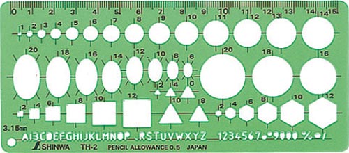 テンプレート　ＴＨ－２　一般総合定規（小）