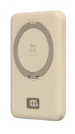 VIONTA B5 Milk Tea 準固体電池採用収納式回転スタンド搭載モバイルバッテリー 5000mAh