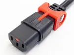 抜け防止 ロック電源ケーブル 2m C20-C13 Lock Slim 定格：15A/250V PSE