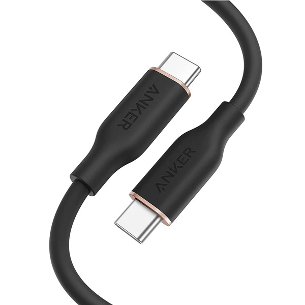 Anker PowerLine III Flow USB-C & USB-C ケーブル(0.9m ミッドナイトブラック)