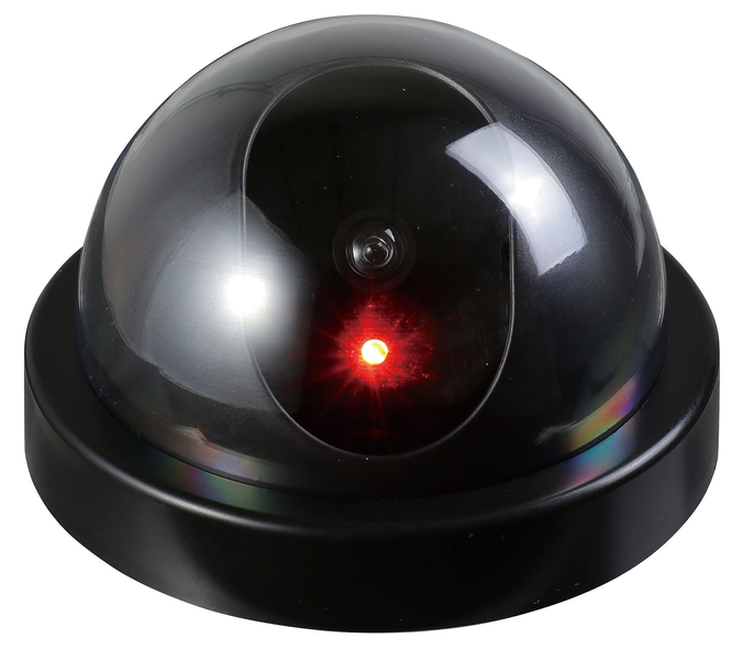 防犯ダミーカメラ ドーム型（赤色LED点滅タイプ）