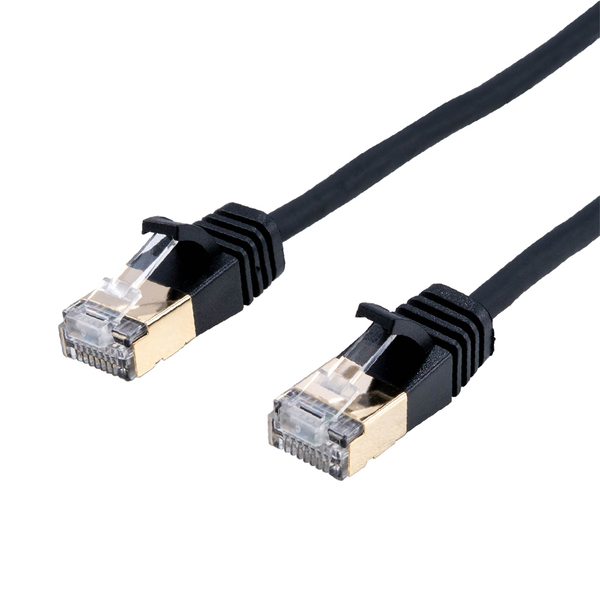 LANケーブル CAT7 カテゴリー7 しなやか 1m 極細 直径4.2mm ブラック