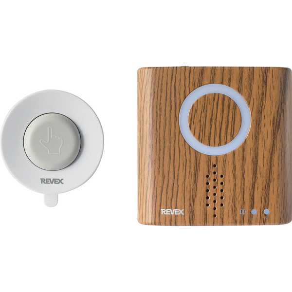 防水型押しボタン呼び出しチャイムセット（木目）