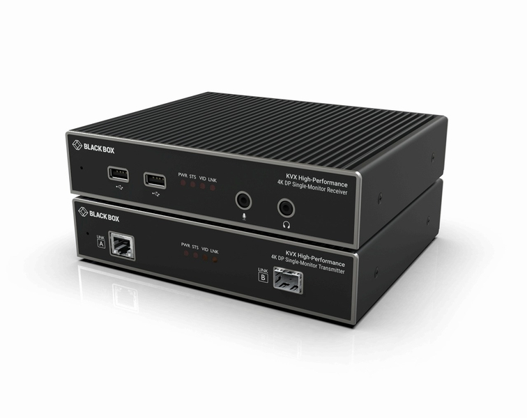 4K60 4:4:4対応 KVMエクステンダーキット(DP/USB/CAT6or光ファイバ)