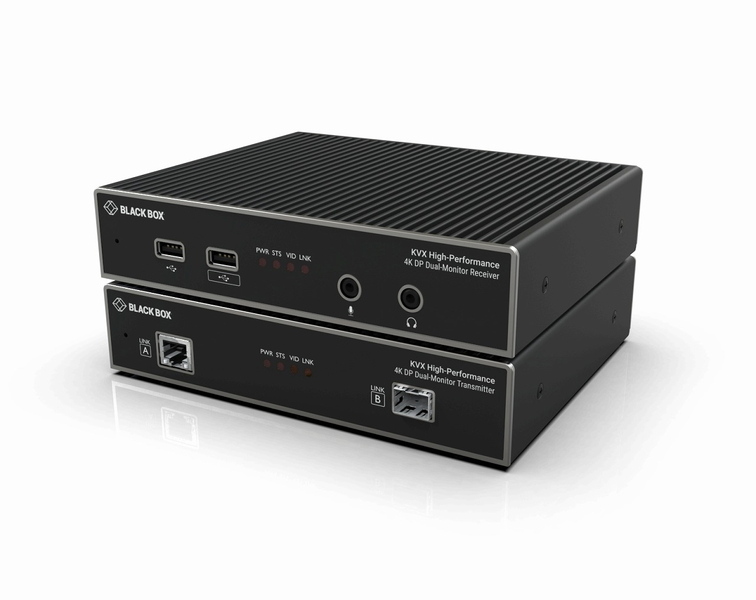 4K60 4:4:4対応 デュアルヘッド対応 KVMエクステンダーキット(DP/USB/CAT6or光ファイバ)