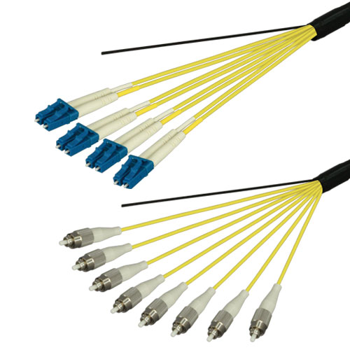 光ファイバーケーブル (シングルモード/LC-FC/屋外/8芯) 35m