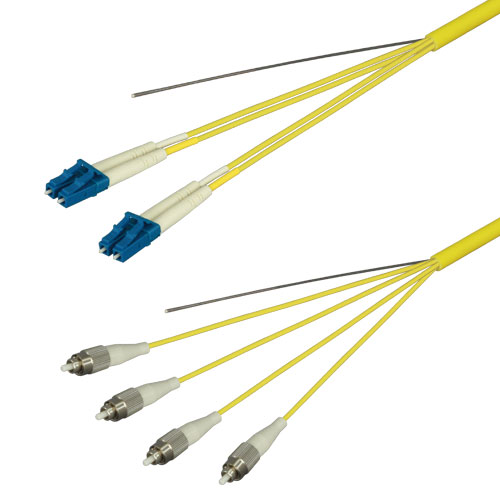 光ファイバーケーブル (シングルモード/LC-FC/屋内用(補強)/4芯)【10m】