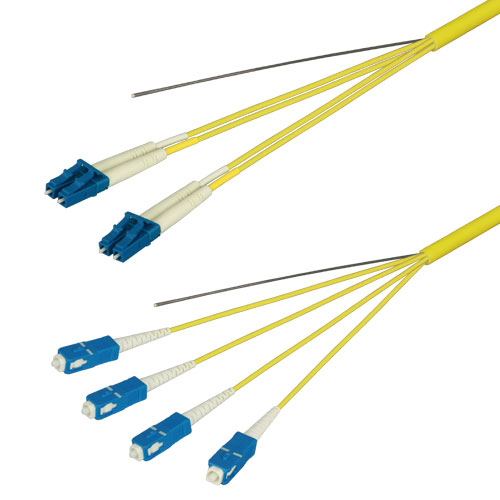 光ファイバーケーブル (シングルモード/LC-SC/屋内/4芯) 15m