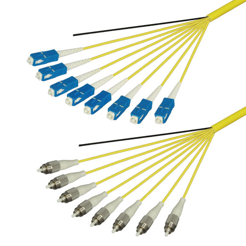 光ファイバーケーブル (シングルモード/SC-FC/屋内用(補強)/8芯)【15m】