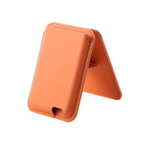 ウォレットスタンド/MAGKEEP/磁気防止シート付/オレンジ